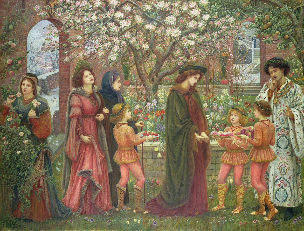 De Betoverde Tuin van Messer Ansaldo, 1899 door Marie Spartali Stillman