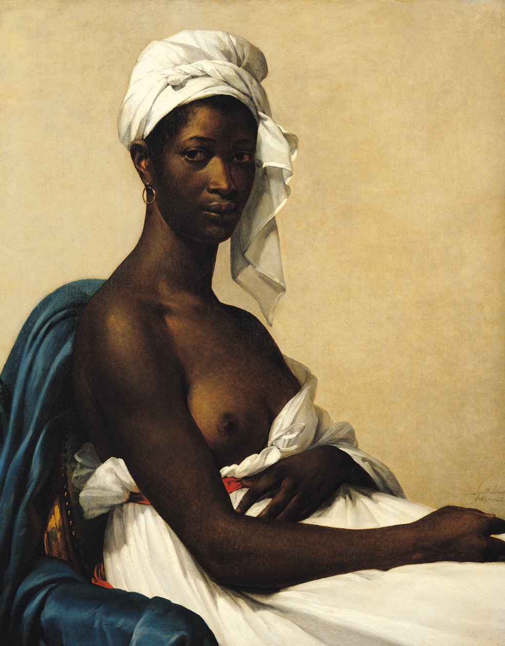 Portret van een zwarte vrouw, 1799-1800 door Marie Guilhelmine Benoist