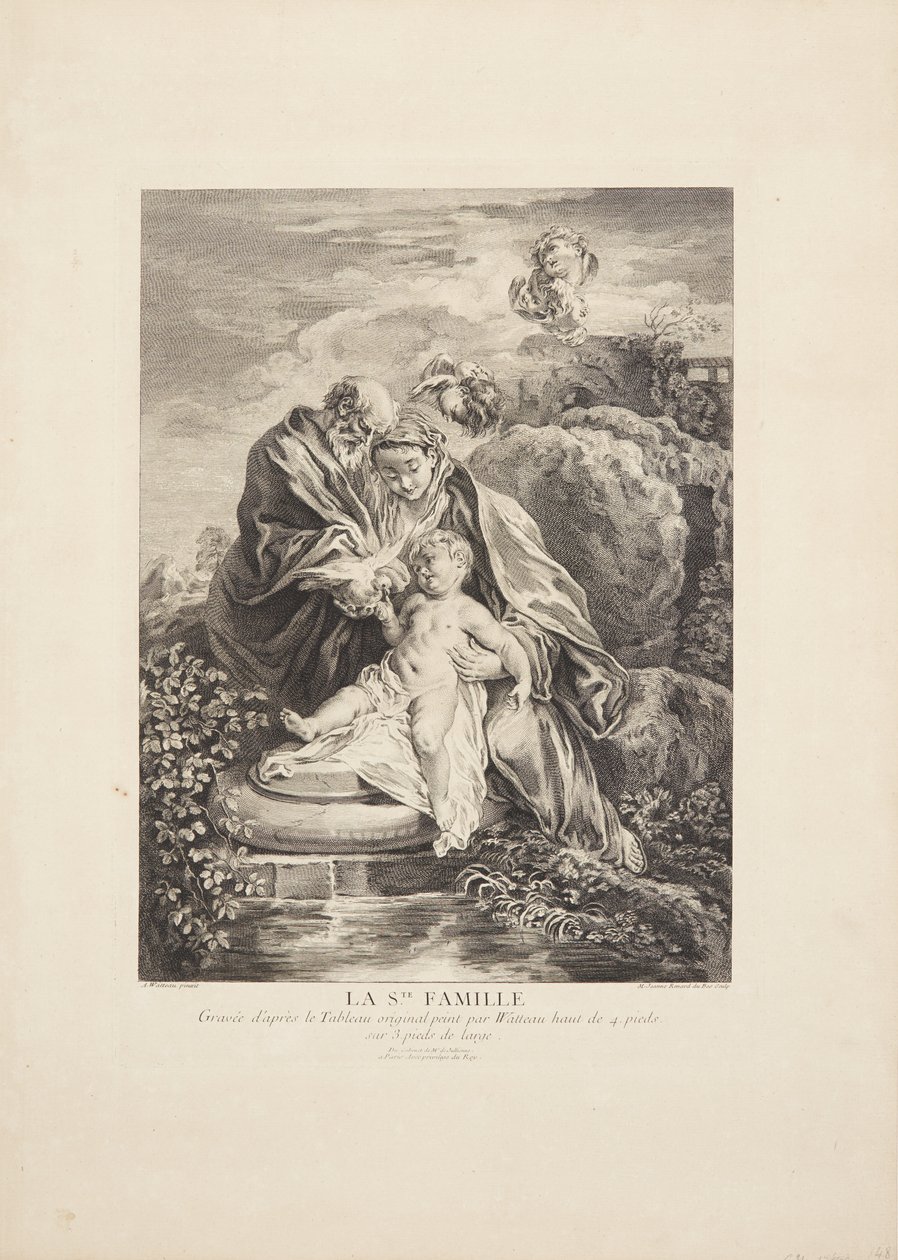 De heilige familie door Marie Jeanne Renard Dubos
