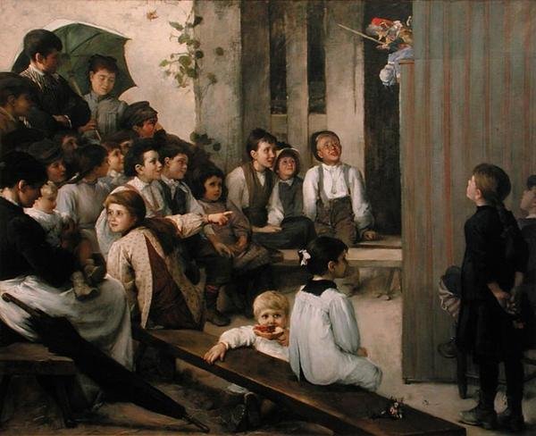 Guignol in het dorp door Marie Mrs Dujardin Beaumetz Petiet