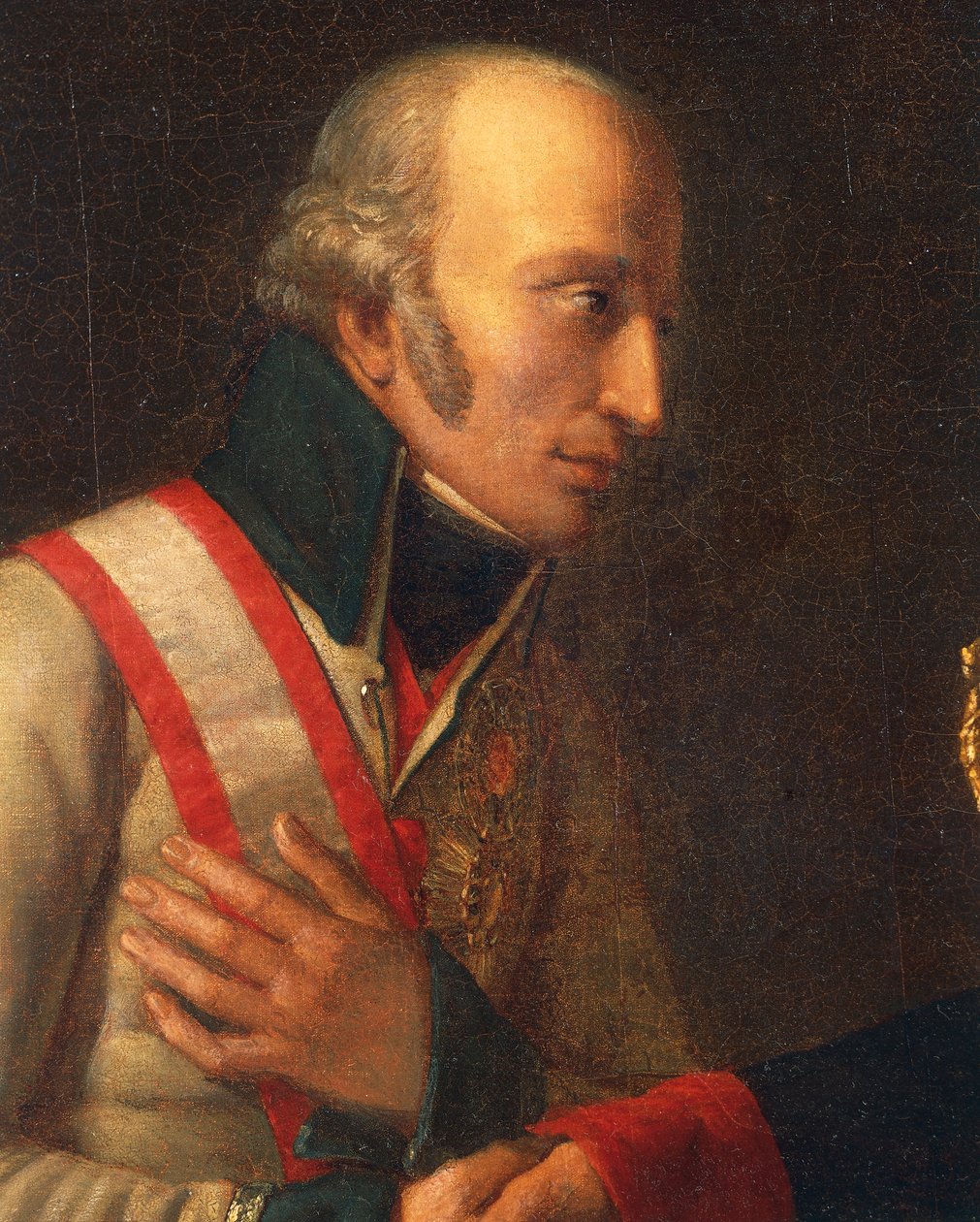 Ontmoeting tussen Napoleon en Aartshertog Karel in Stammersdorf 17 december door Marie Nicolas Ponce Camus