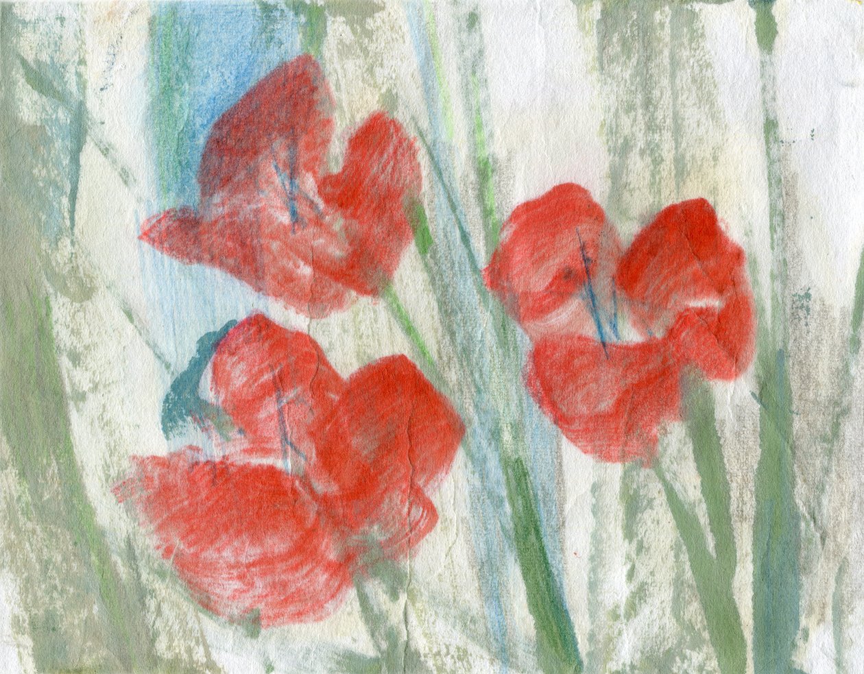 Rode bloemen door Marina Falco