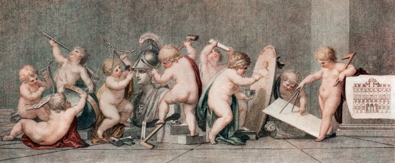 De Schone Kunsten, 18e eeuw 1910 door Marino Bovi