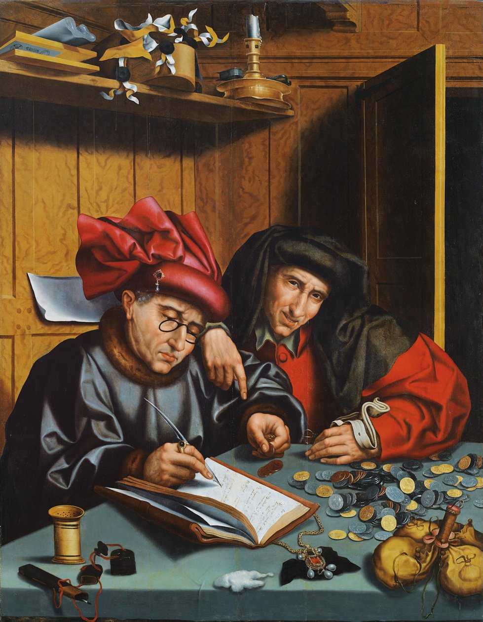 De geldwisselaars door Marinus van Roejmerswaelen