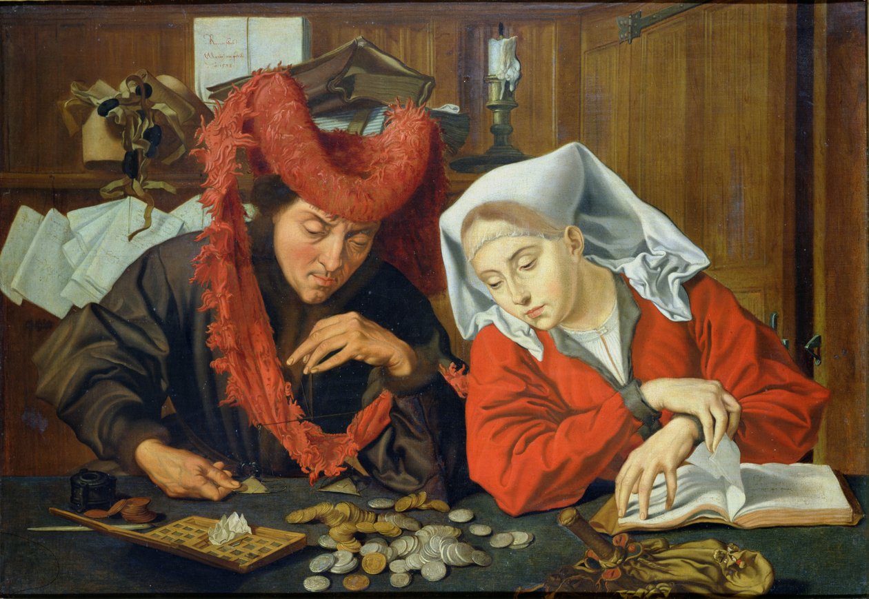 De bankier en zijn vrouw, 1538 door Marinus van Roejmerswaelen
