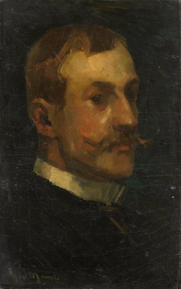 Portret van Adriaan Pit 1860-1944, directeur van het Nederlands Museum voor Kunst en Geschiedenis in Amsterdam door Marinus der van Maarel