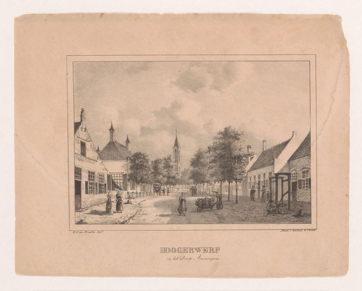 Dorpsgezicht te Amerongen door Marinus Adrianus van Straten