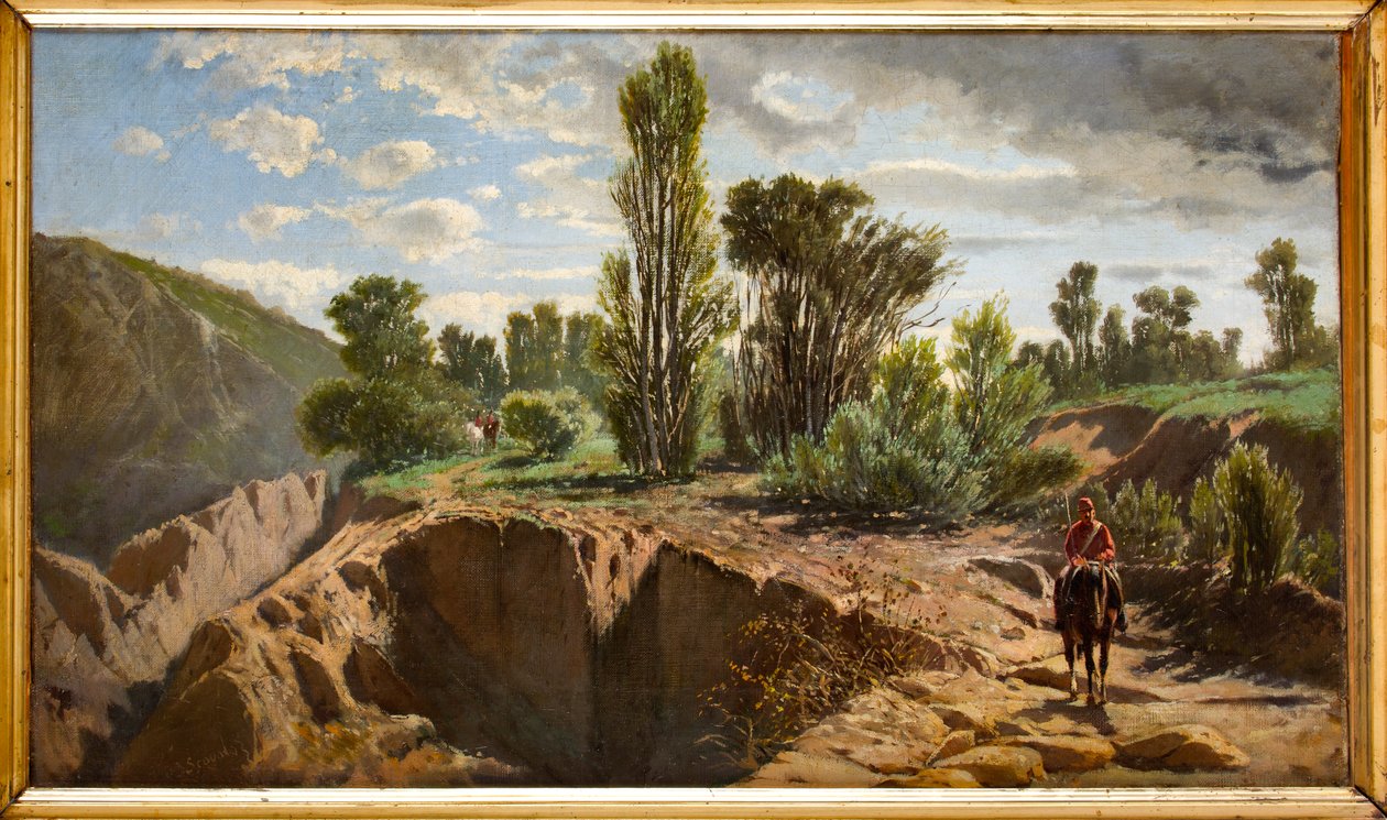 Landschap met rijdende Garibaldianen door Mario Di Scovolo
