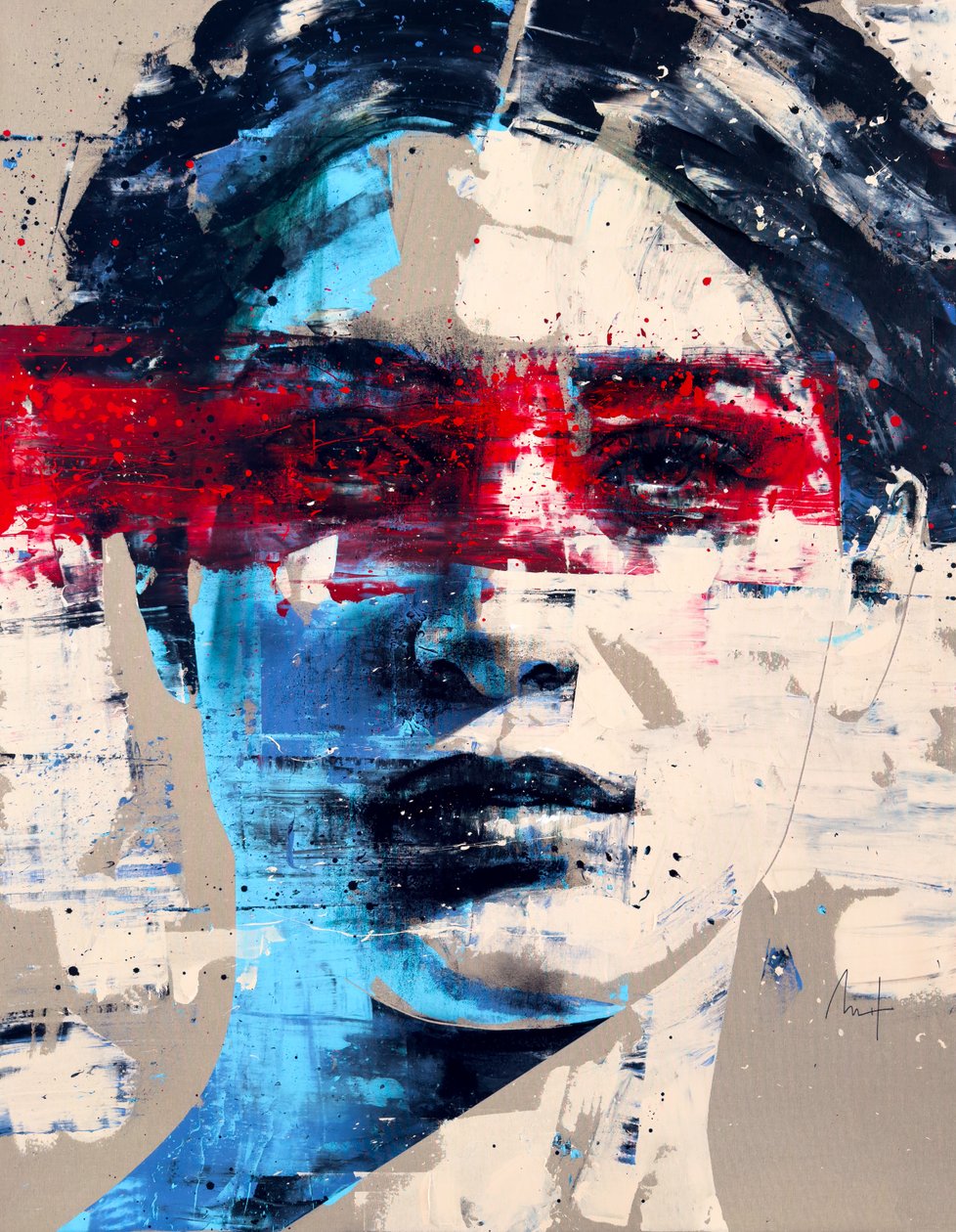 Somnium No. 3, Serie XIV, 2024 (acryl en olieverf op omgekeerd doek) door Mario Henrique