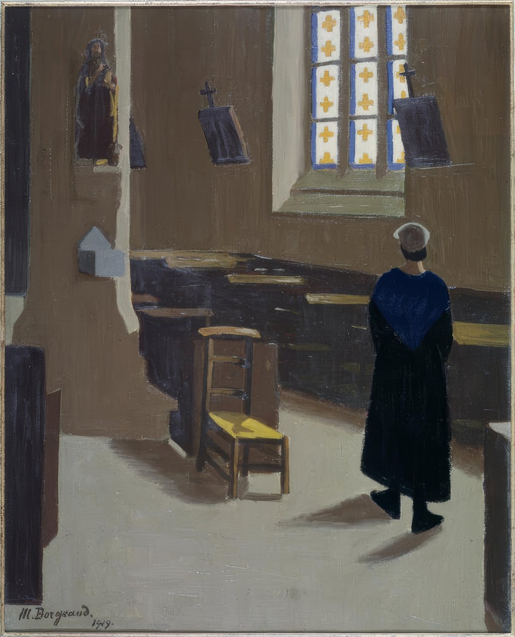 Vrouw in de kerk door Marius Borgeaud