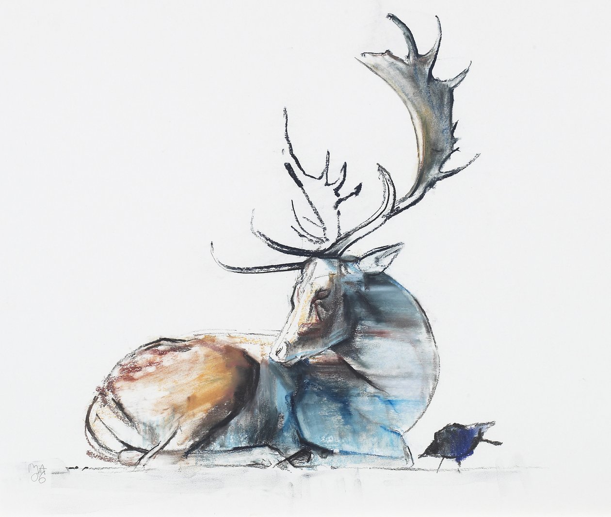 Hert en vogel, 2006 door Mark Adlington