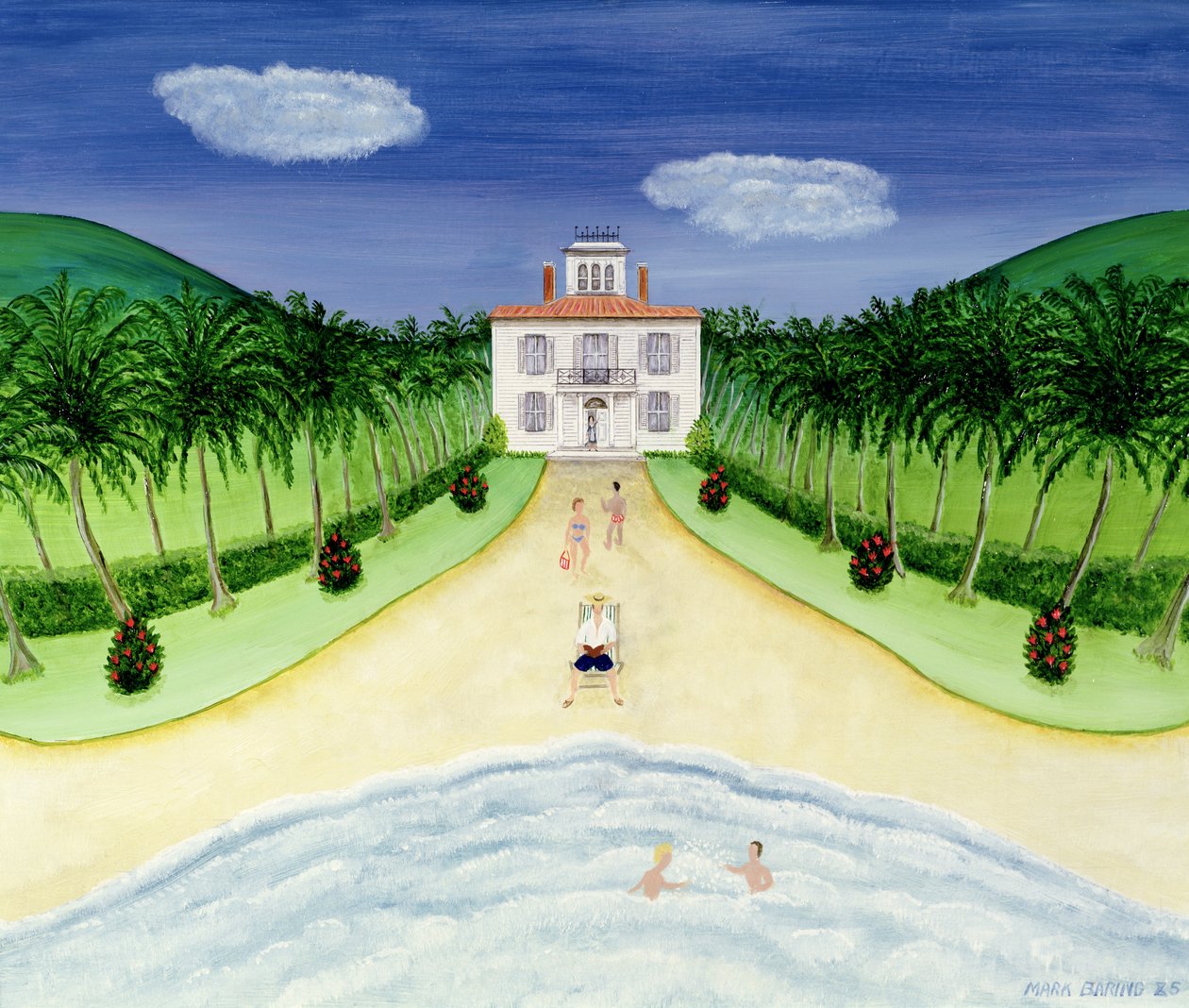 Privéstrand door Mark Baring
