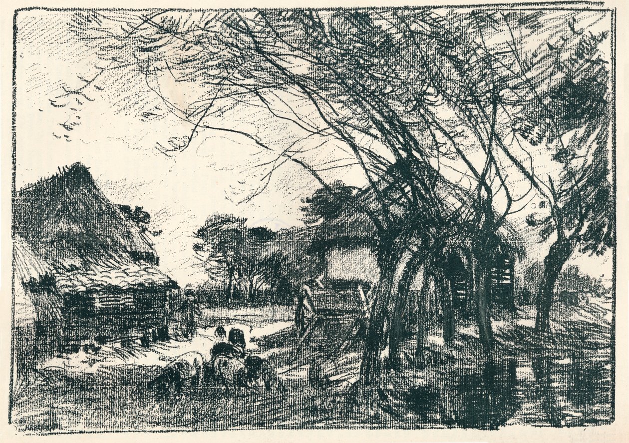 Achter de Boerderij, 19e eeuw door Mark Fisher