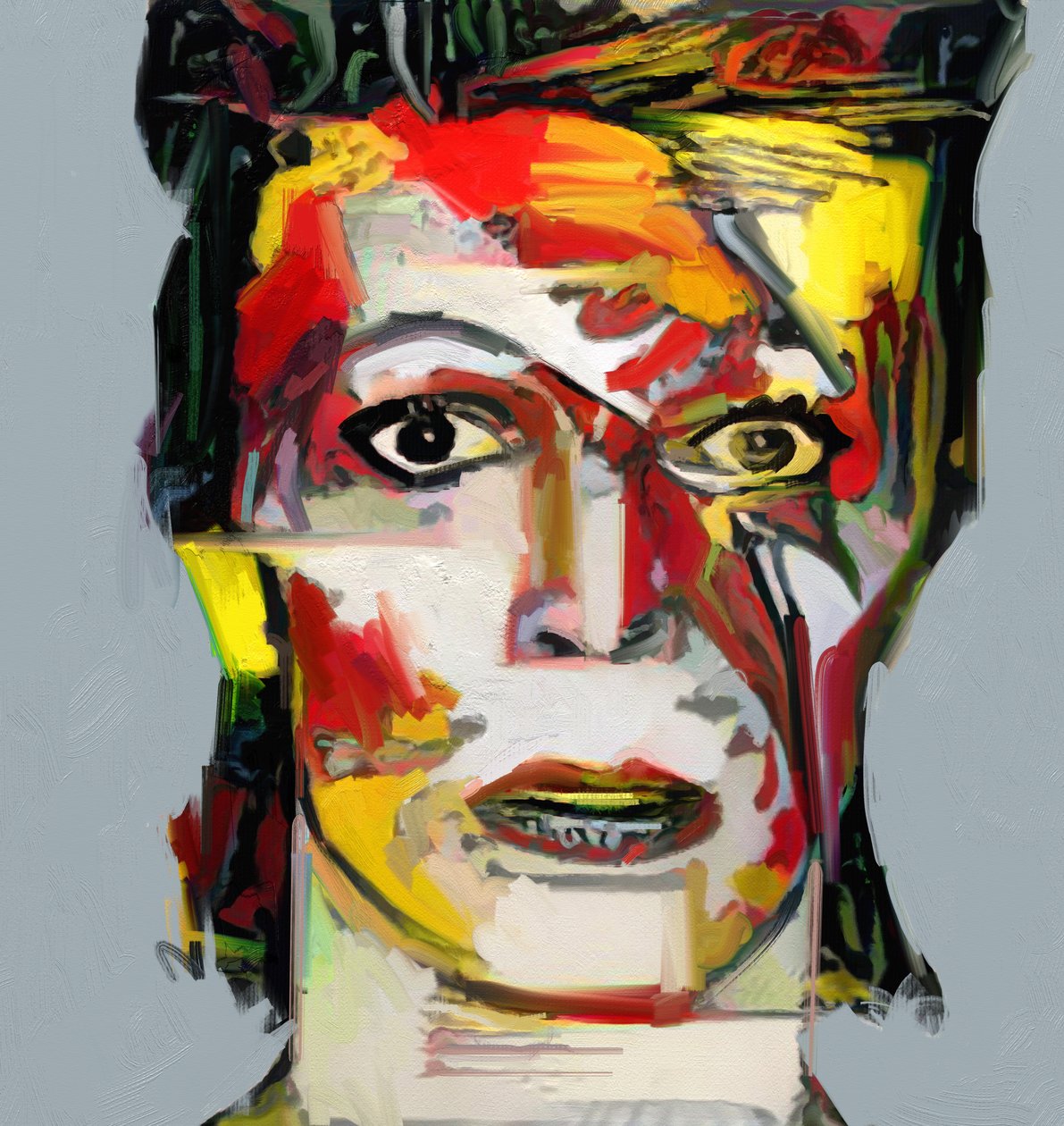 Picasso in een nieuw jasje - David Bowie 2 (schilderij) door Mark Gordon