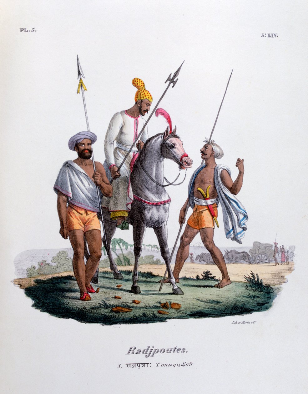 Rajputs, 1828 door Marlet et Cie