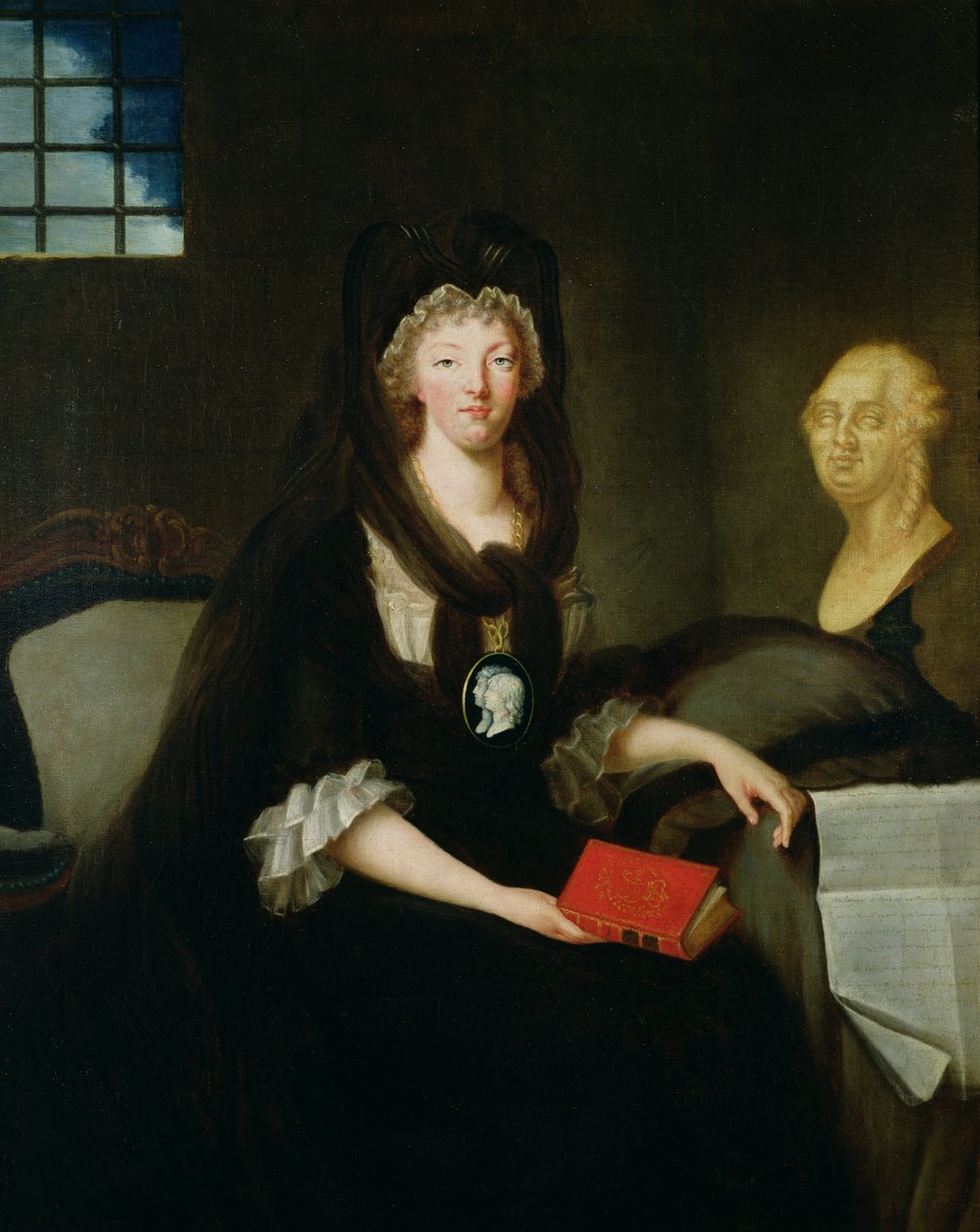 Marie-Antoinette (1755-93) in de Conciergerie door Marquise de Brehan
