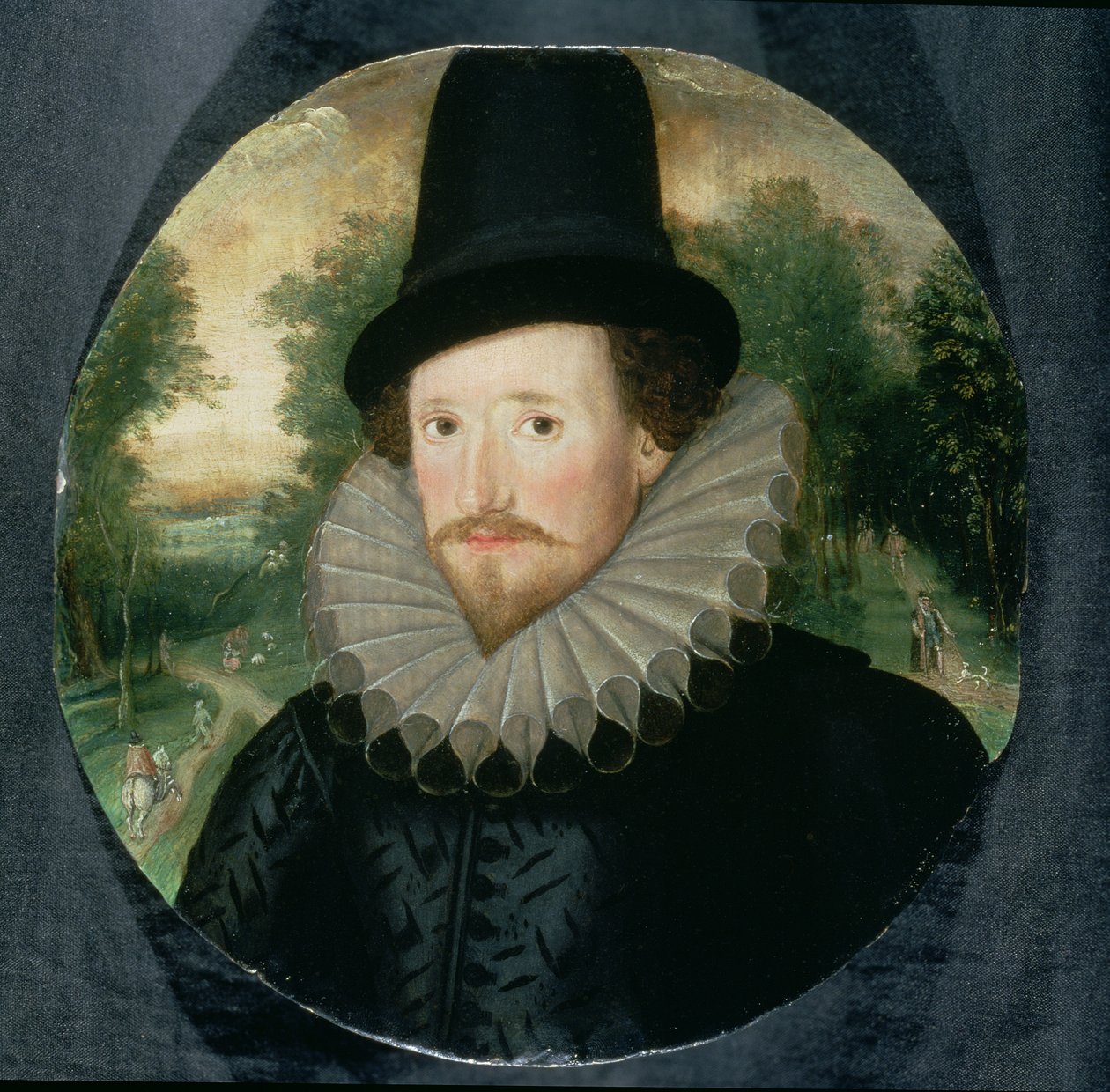 Portret van een man met een hoed door Marten Valckenborch  the van Elder