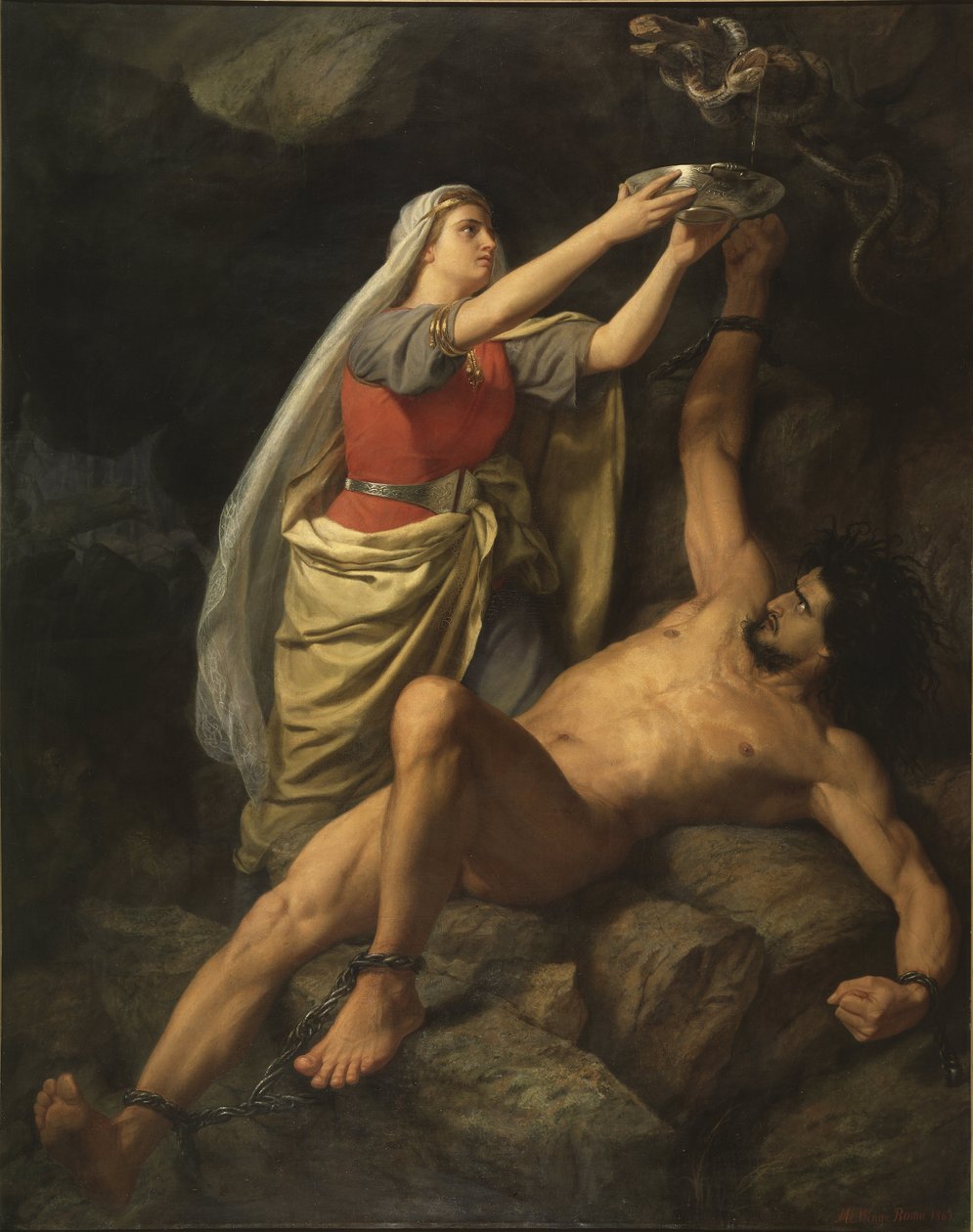 Loki en Sigyn door Mårten Eskil Winge