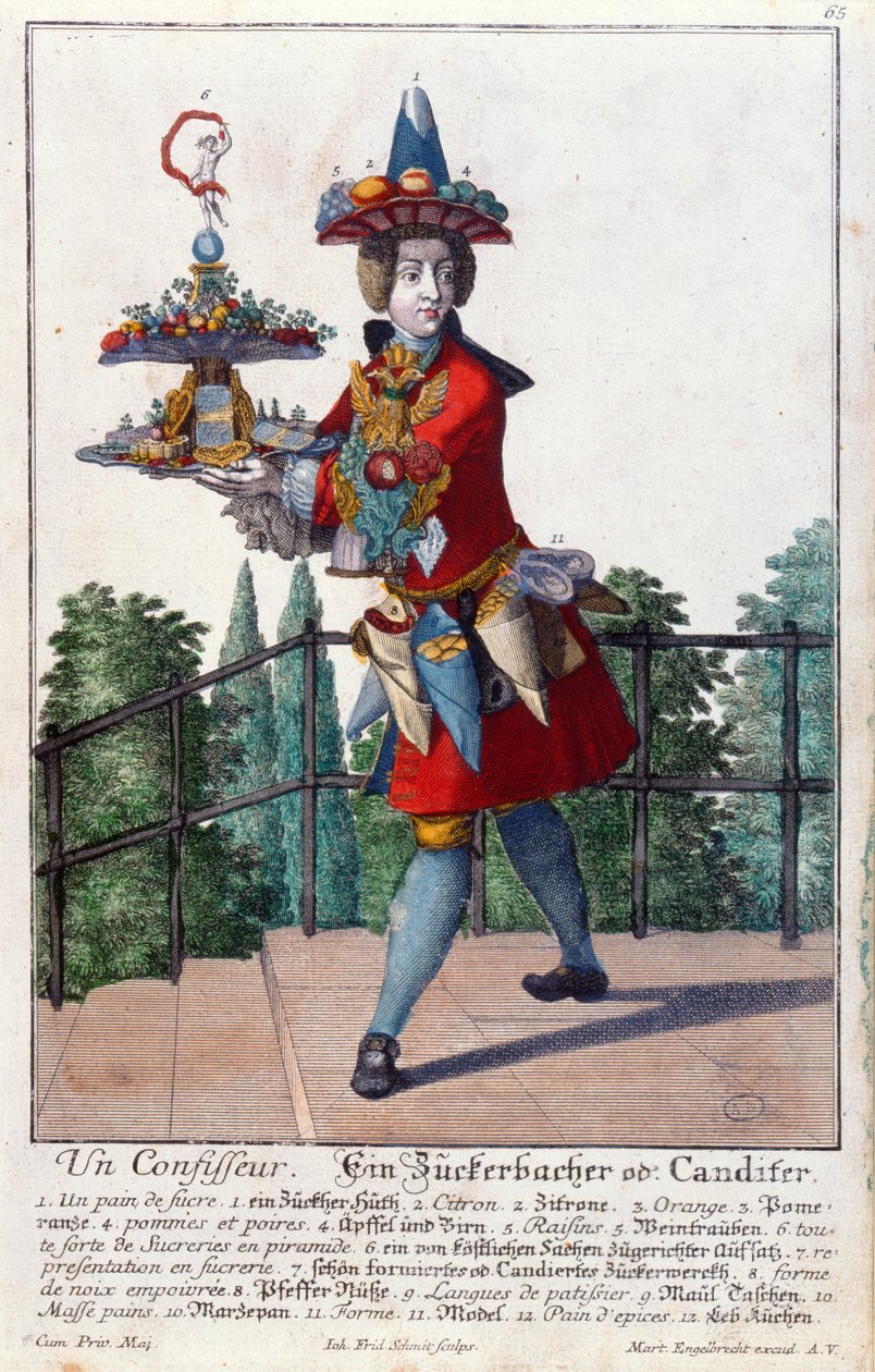 Een Banketbakker, ca. 1735 door Martin Engelbrecht