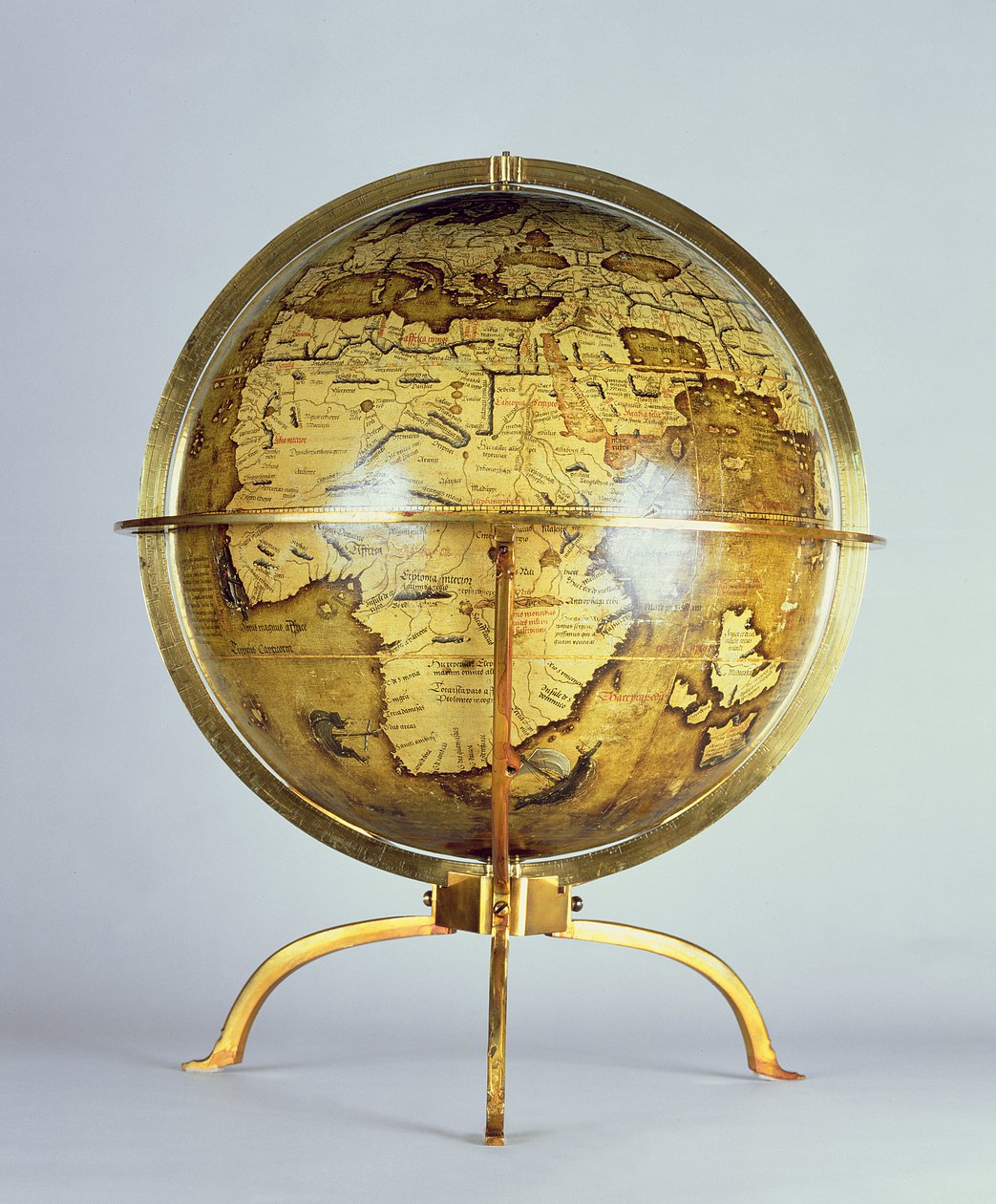 Terrestrische globe, een van een paar bekend als de 