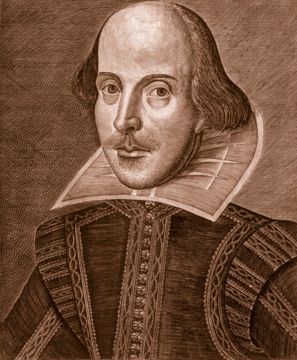 Portret van Shakespeare, 1623 door Martin Droeshout