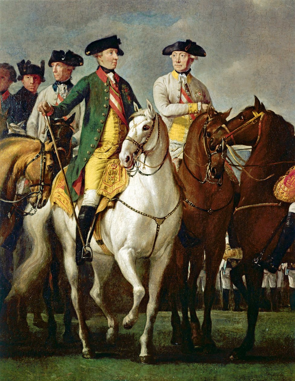 Keizer Jozef II en zijn generaals in het militaire kamp ... door Martin Ferdinand Quadal