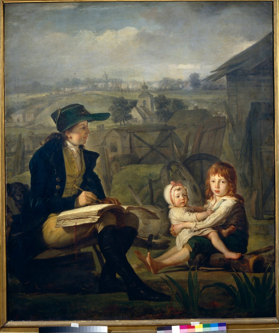 Werther tekent kinderen, illustratie van de roman 