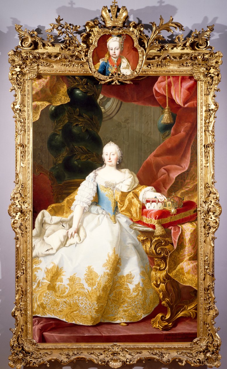 Portret van Maria Theresia door Martin II Mytens or Meytens
