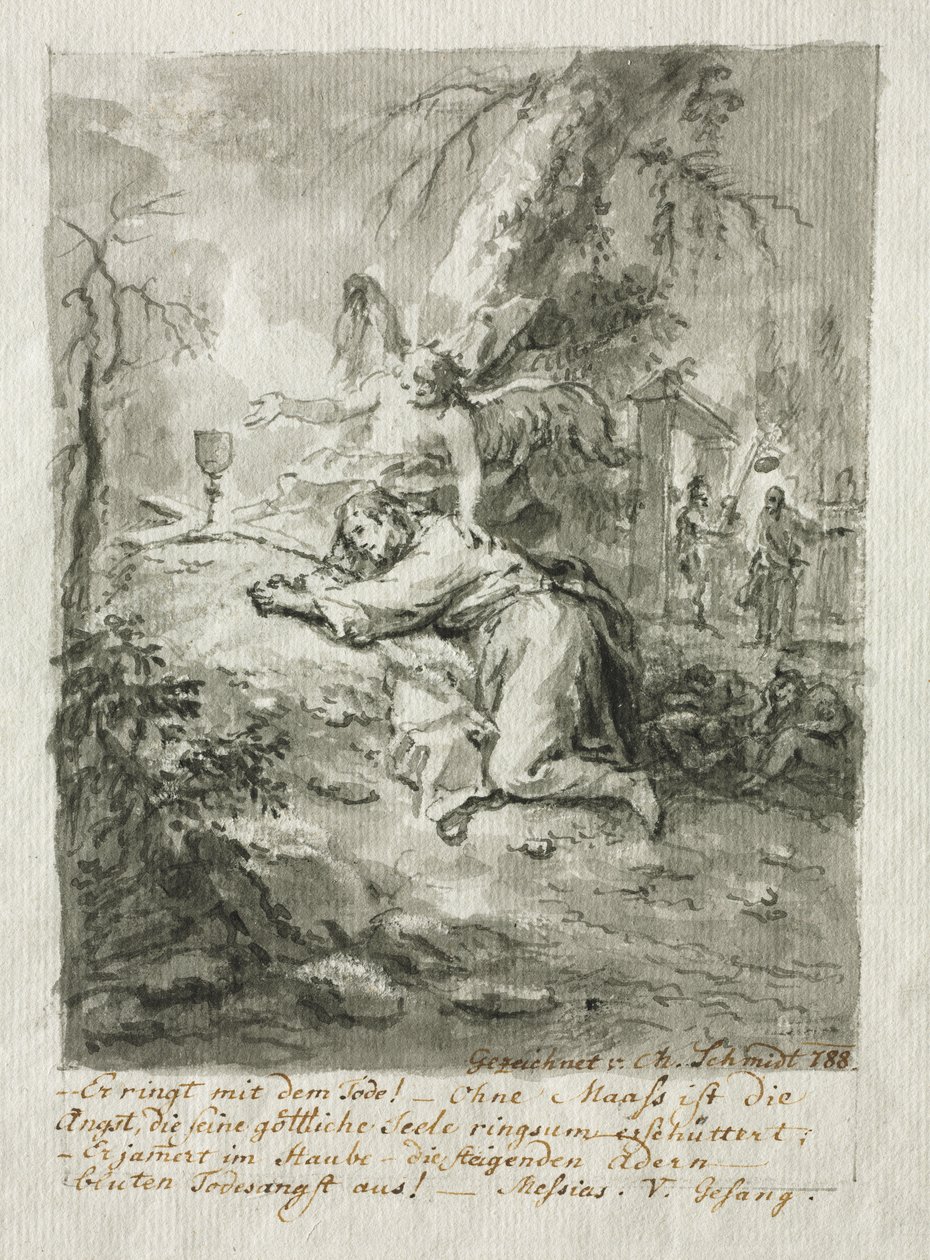 Christus op de Olijfberg, De Geseling, Christus met Doornenkroon, De Kruisiging door Martin Johann Schmidt
