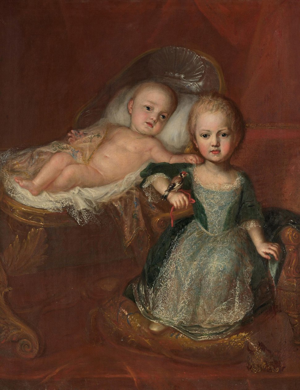 Duits: Prins Johann Theodor, zoon van Max Emanuel, met een van zijn broers Johann Theodor van Beieren en zijn broer door Martin Maingaud