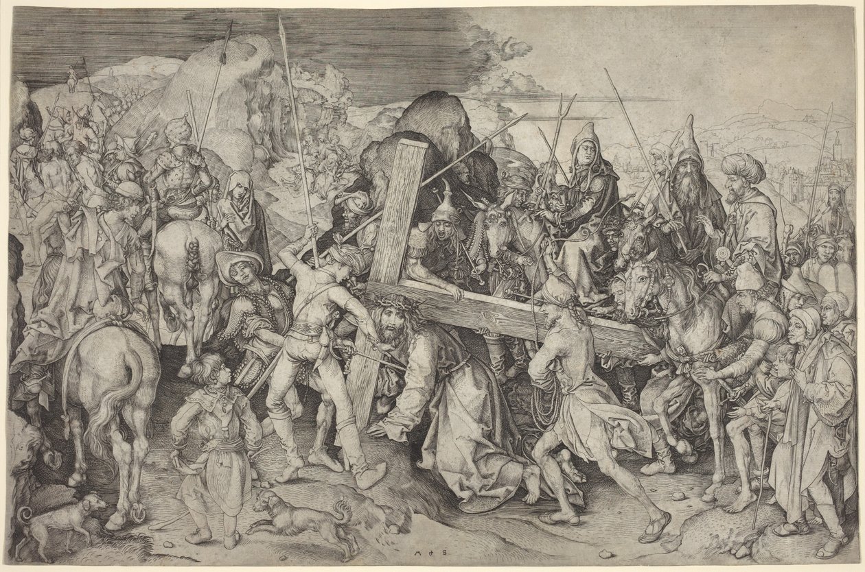 Christus die het Kruis Draagt door Martin Schongauer