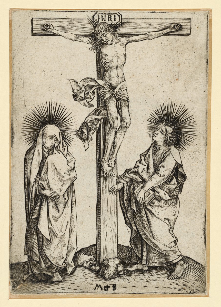 Christus aan het kruis door Martin Schongauer