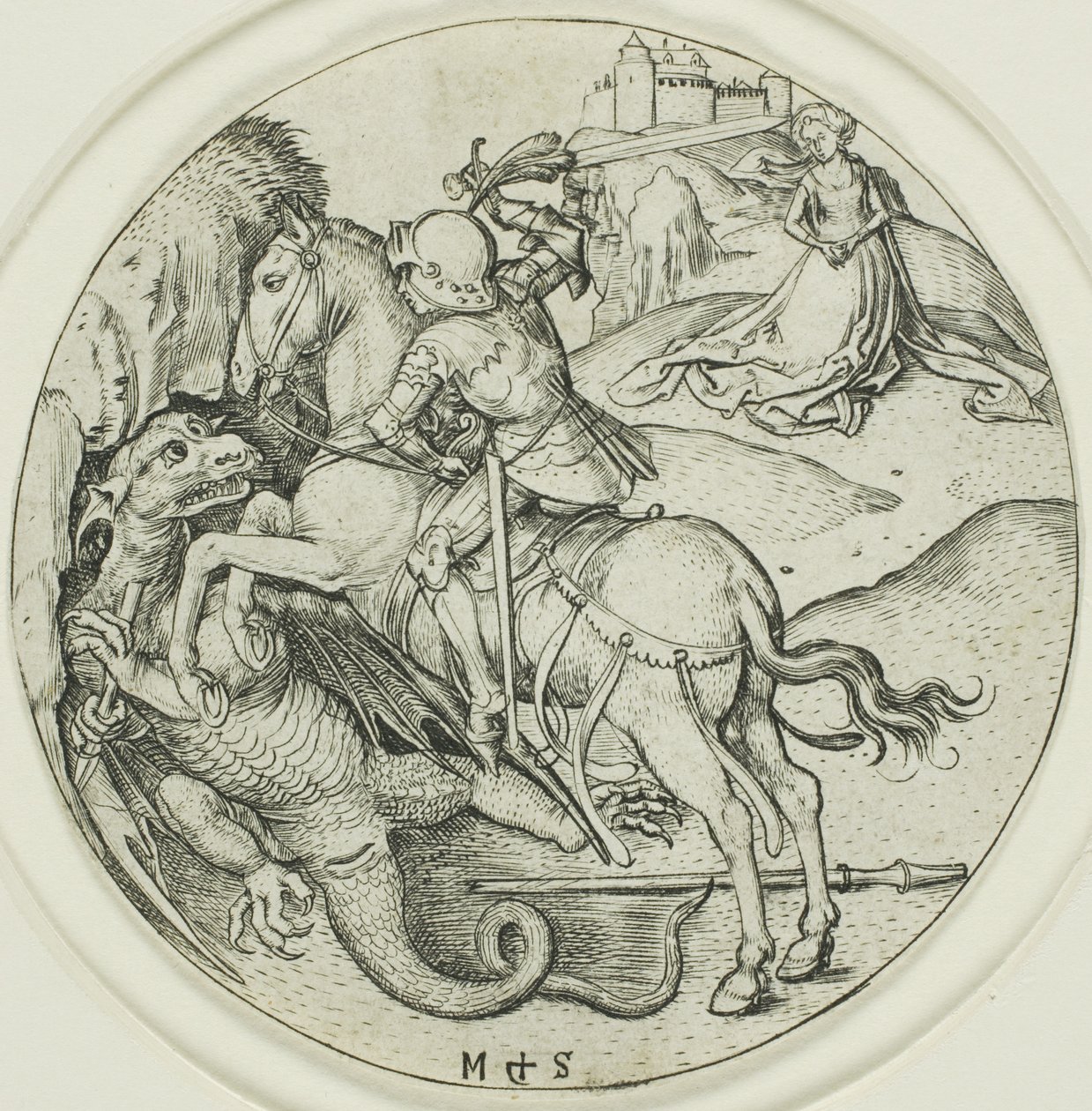 Sint Joris door Martin Schongauer