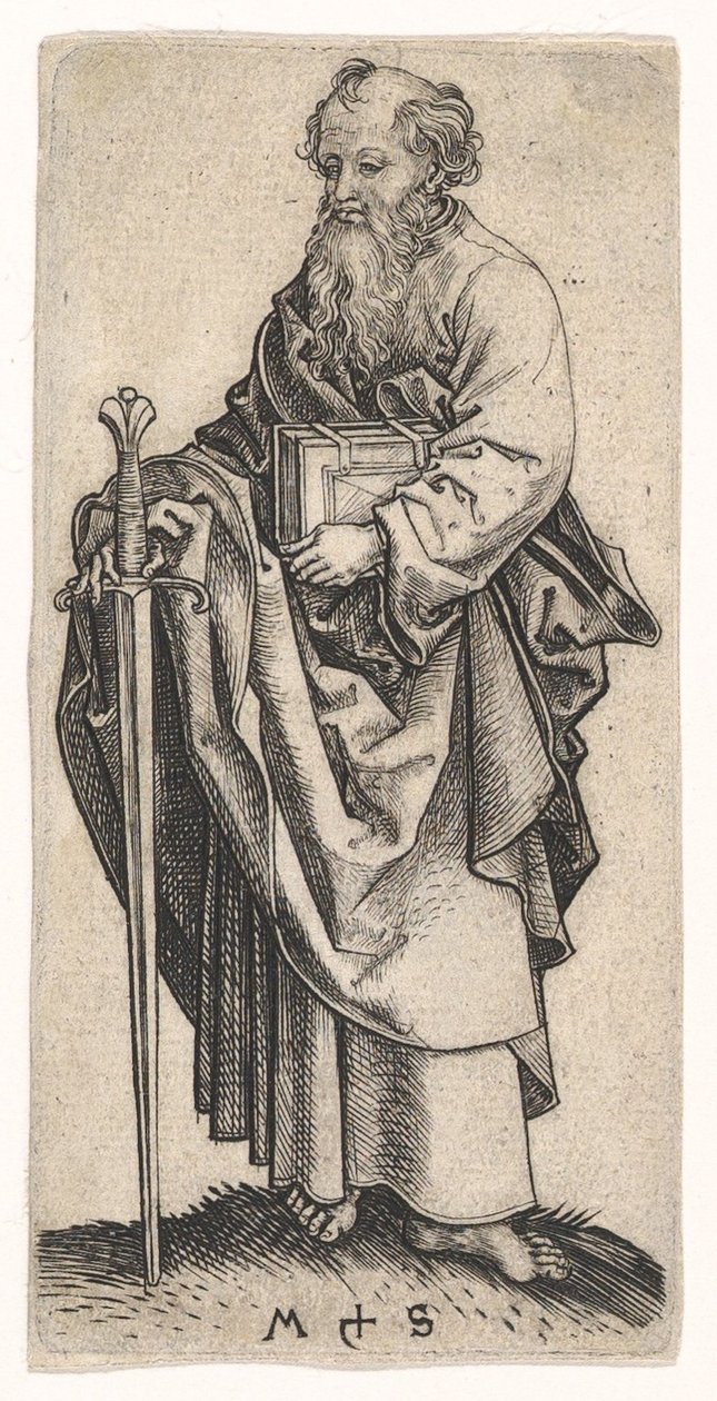St. Paulus, ca. 1435-1491 door Martin Schongauer