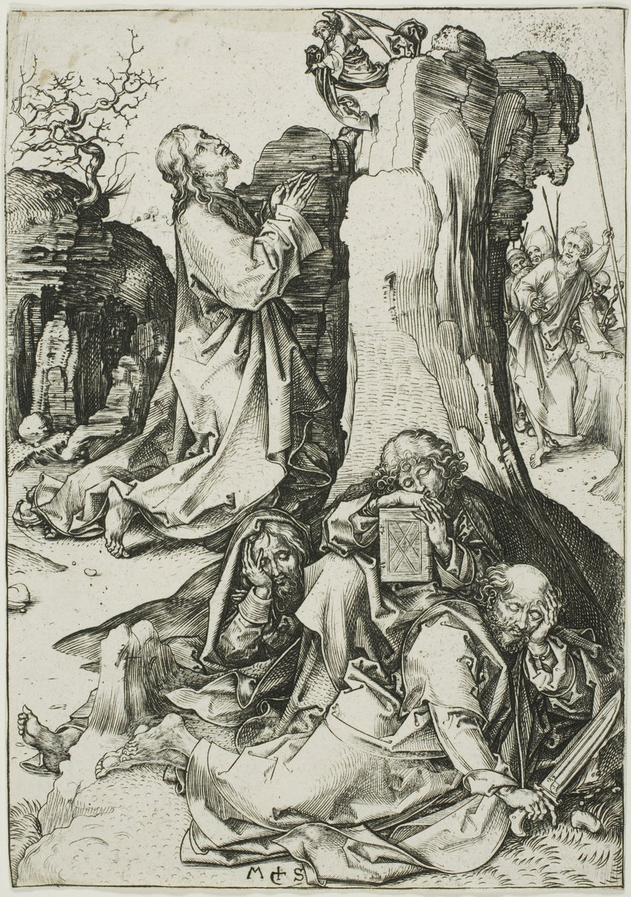 De Agonie in de Tuin, uit De Passie door Martin Schongauer