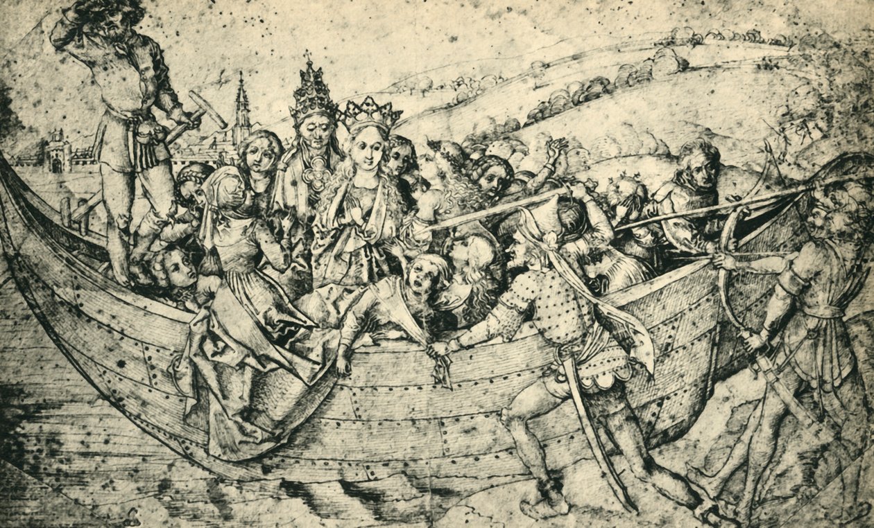 Het martelaarschap van Sint Ursula en haar metgezellen, ca. 1450, 1943 door Martin Schongauer