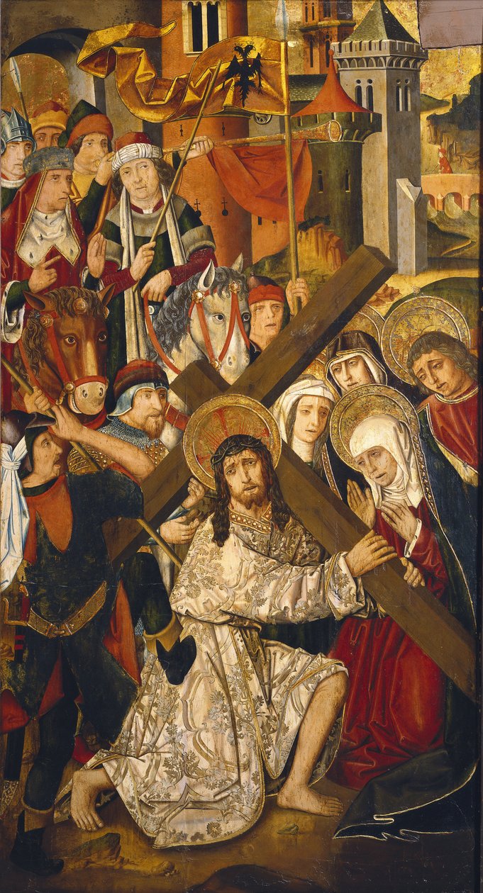 De Weg naar Golgotha (detail) door Martin & Ximenez Miguel (fl.1466 1505) Bernat