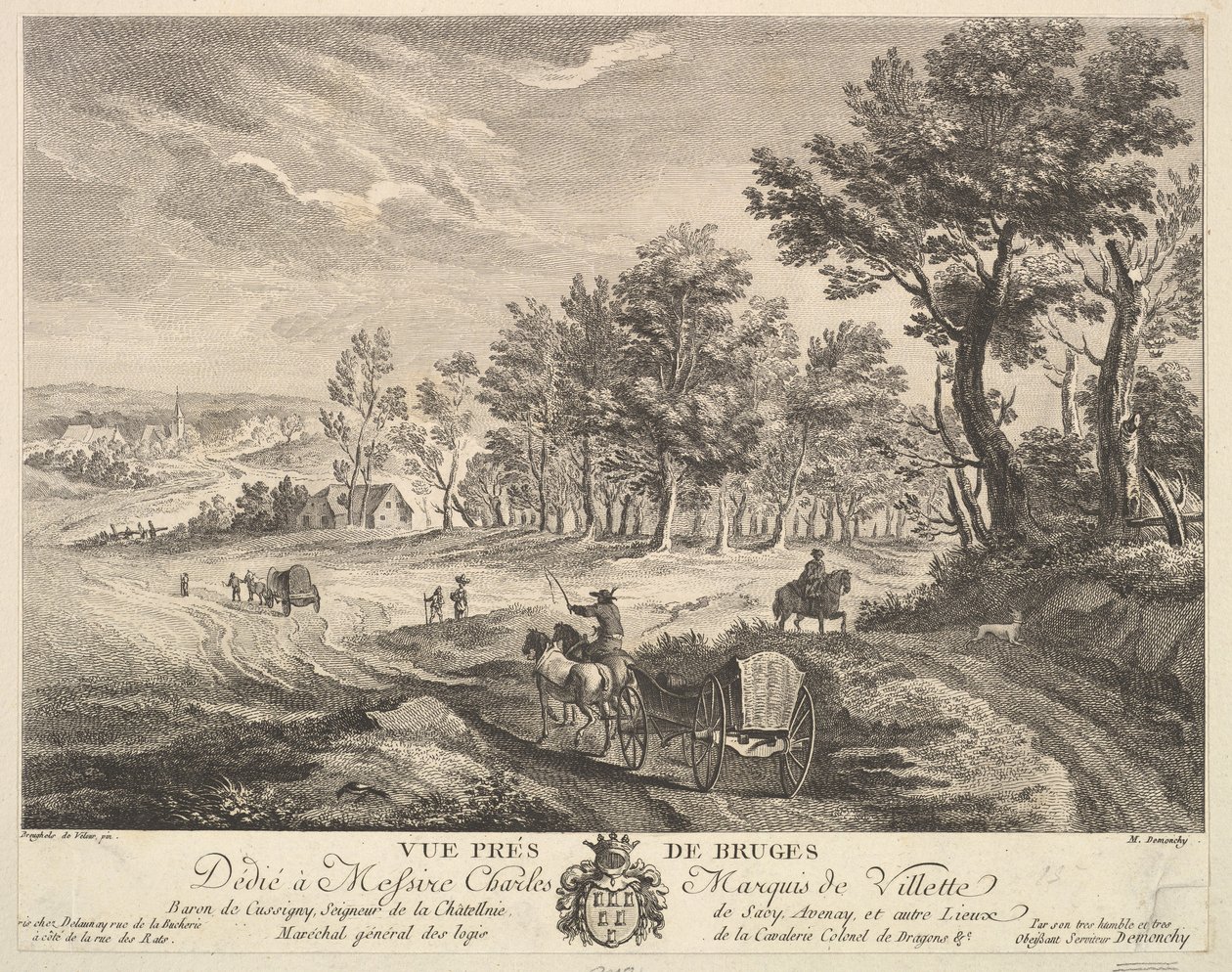 Uitzicht nabij Brugge Vue Près de Bruges door Martin de Monchy