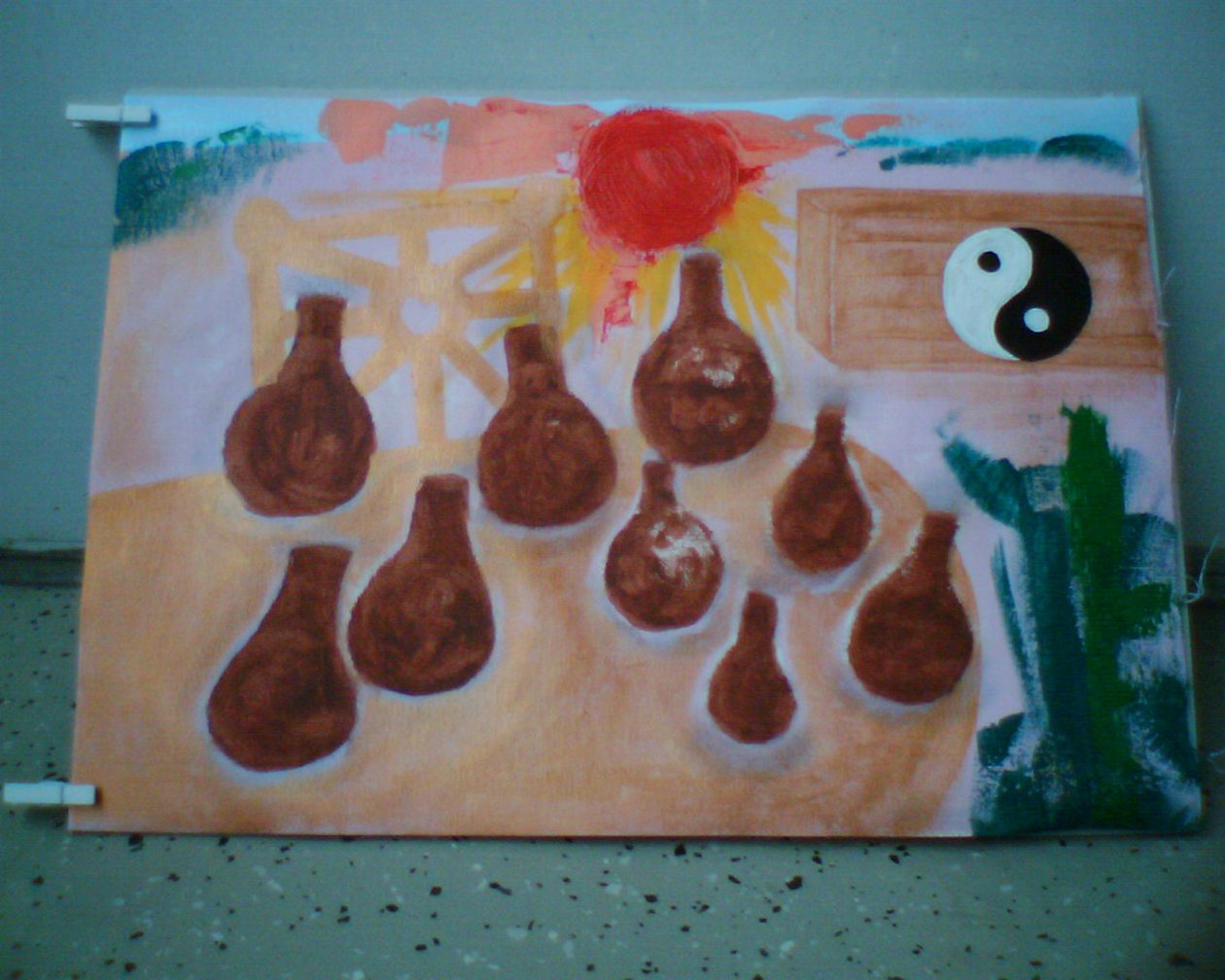 Schilderij met Kalebassen door Martina Konitzky
