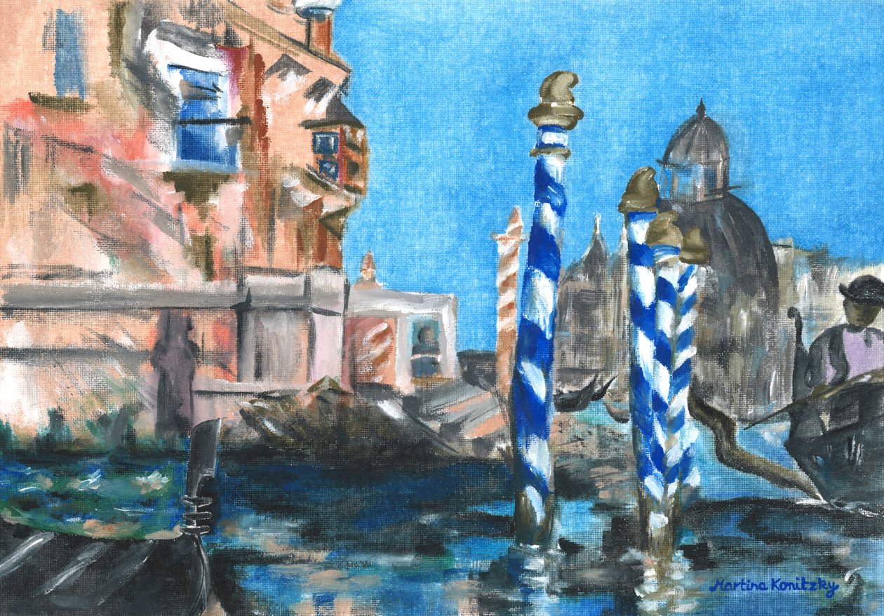 Canal Grande (hommage aan Edouard Manet) door Martina Konitzky