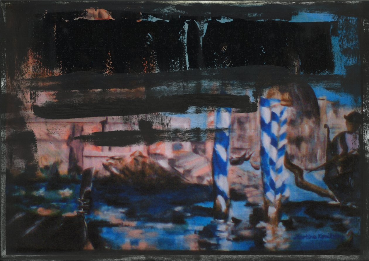 Canal Grande Abstract Zwart 1 door Martina Konitzky