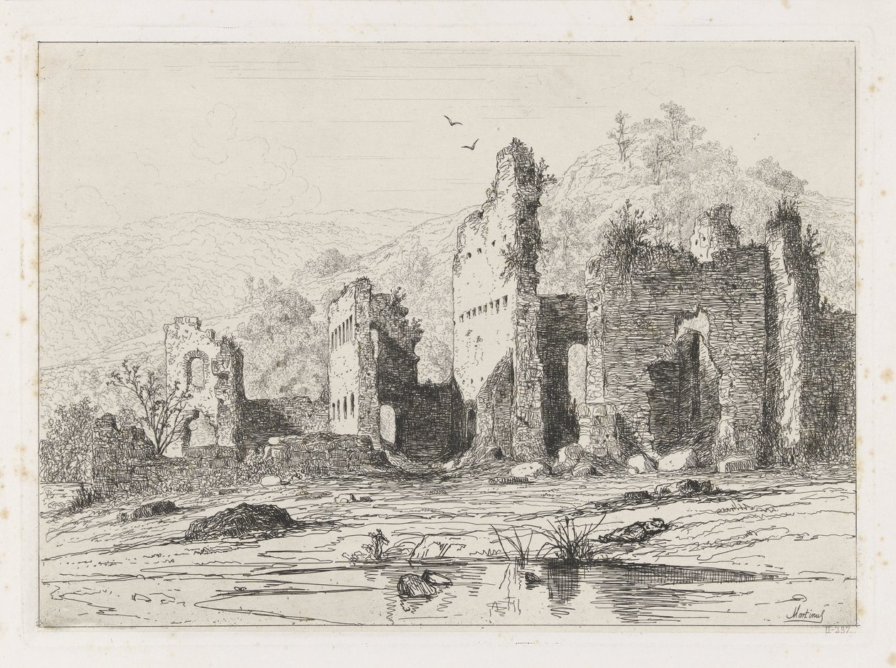 Ruïne van Kasteel Brandenbourg door Martinus Antonius Kuytenbrouwer jr.