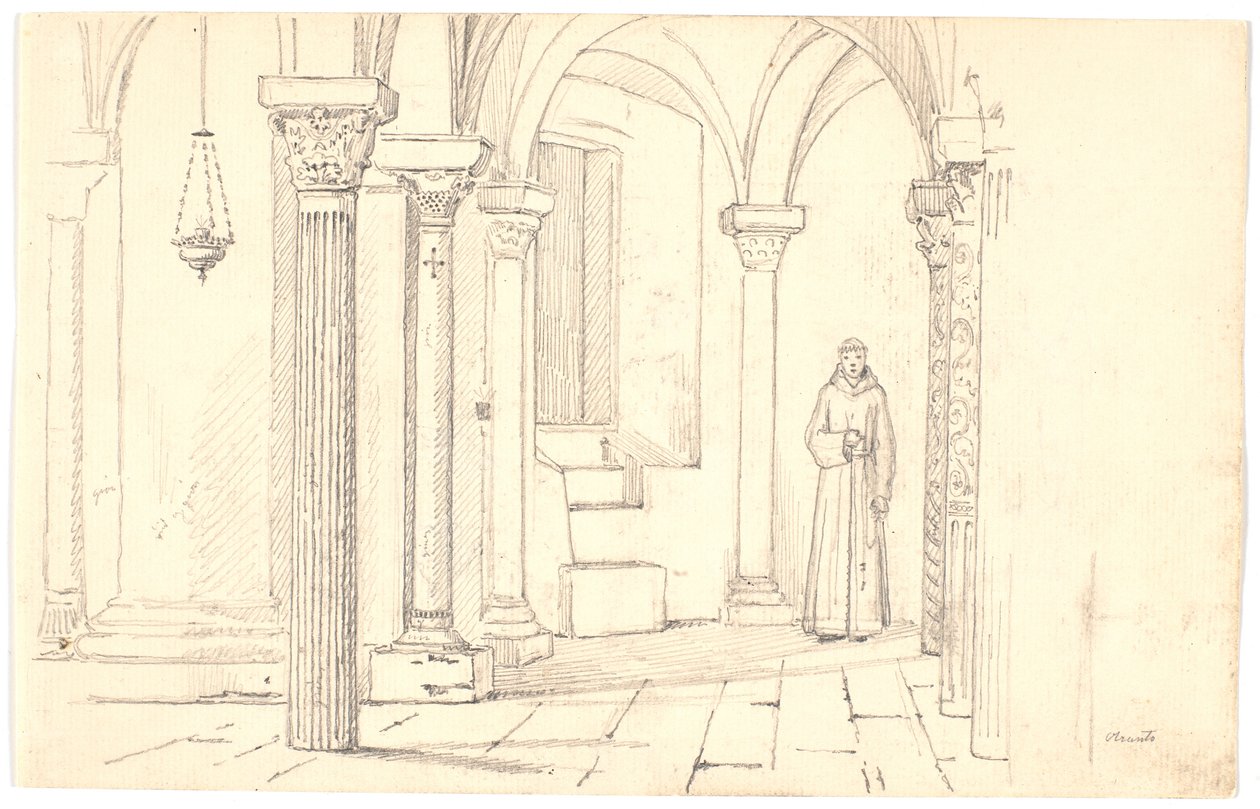 De crypte van de kathedraal, Otranto door Martinus Rørbye