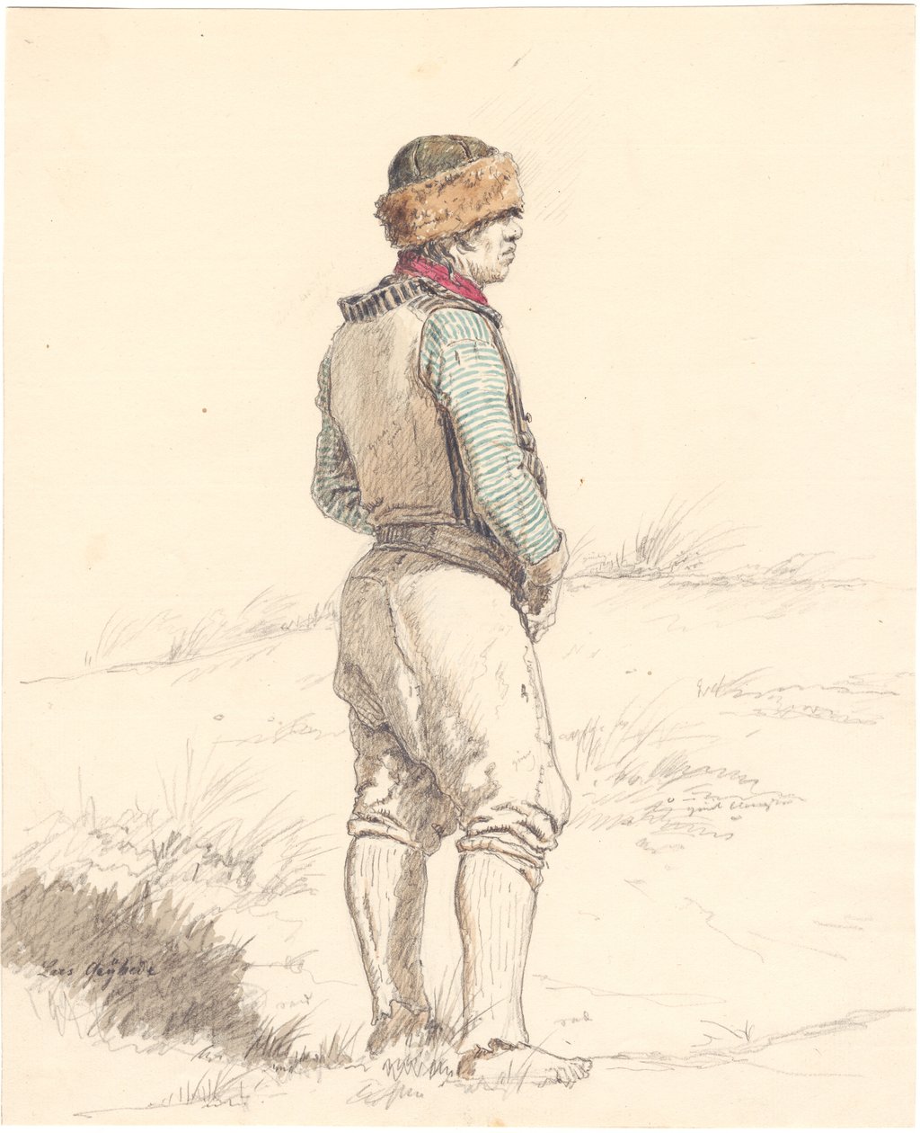De visser Lars Gayhede in Skagen door Martinus Rørbye