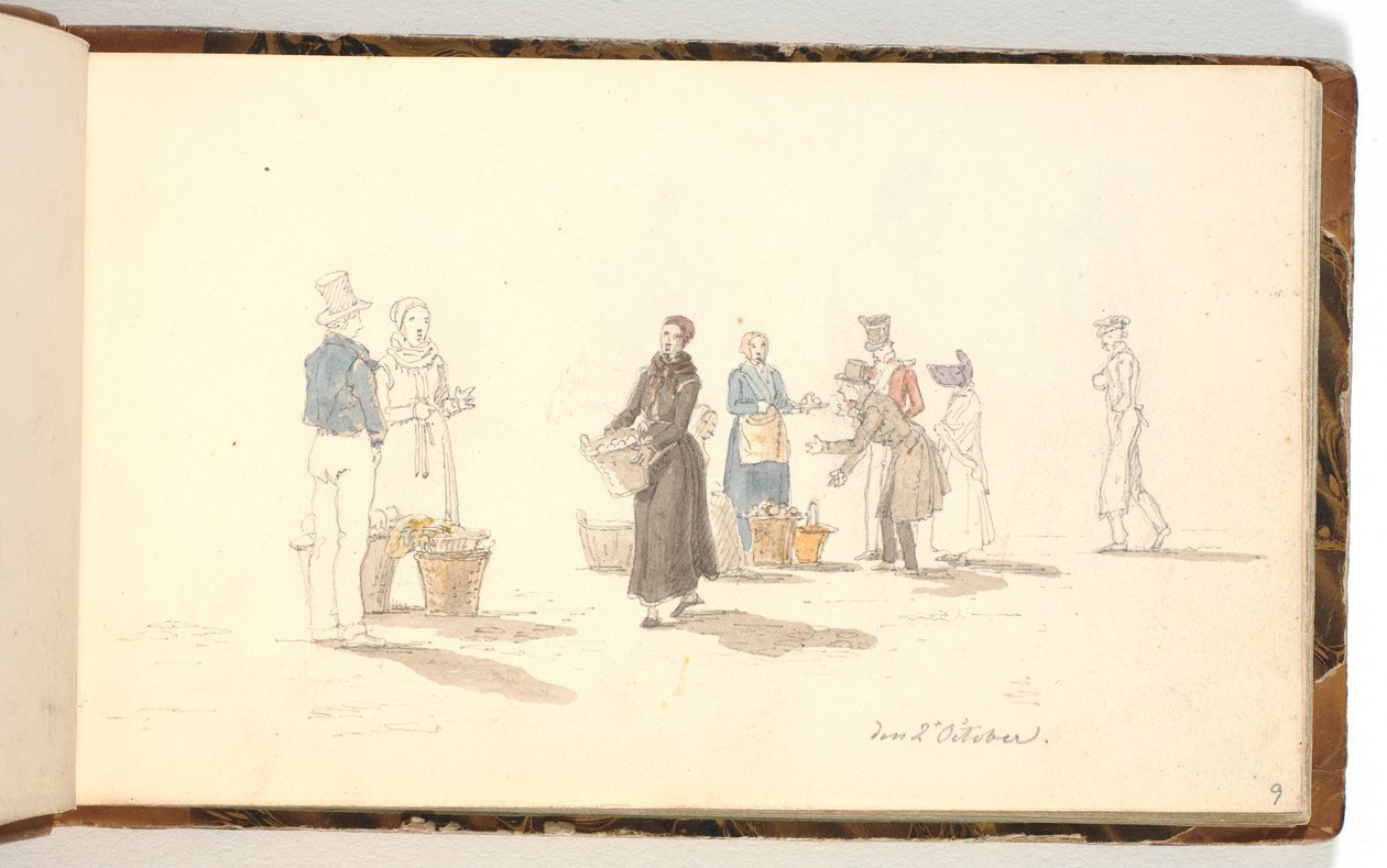 Fruitverkopers door Martinus Rørbye