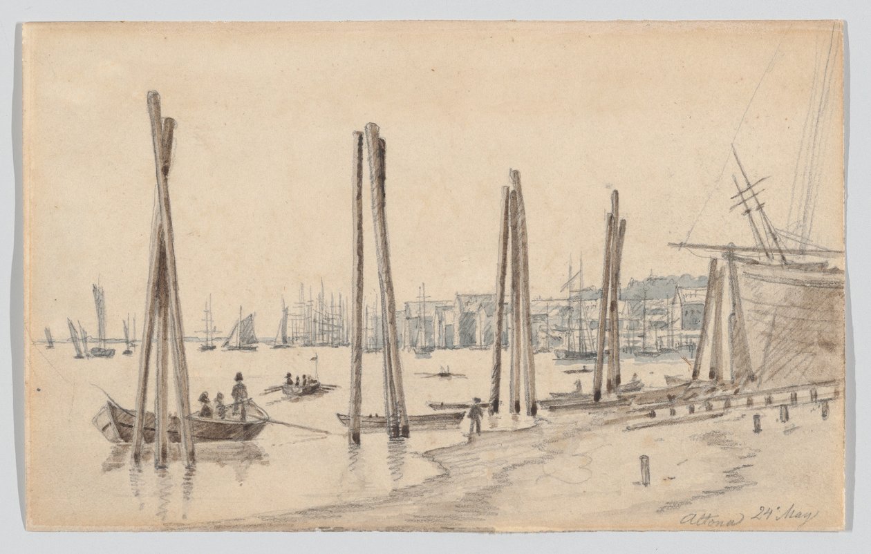 De kust van Altona gezien vanuit het oosten door Martinus Rørbye