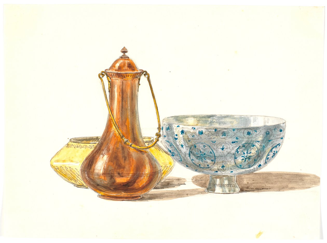 Turkse vaten en een kruik door Martinus Rørbye