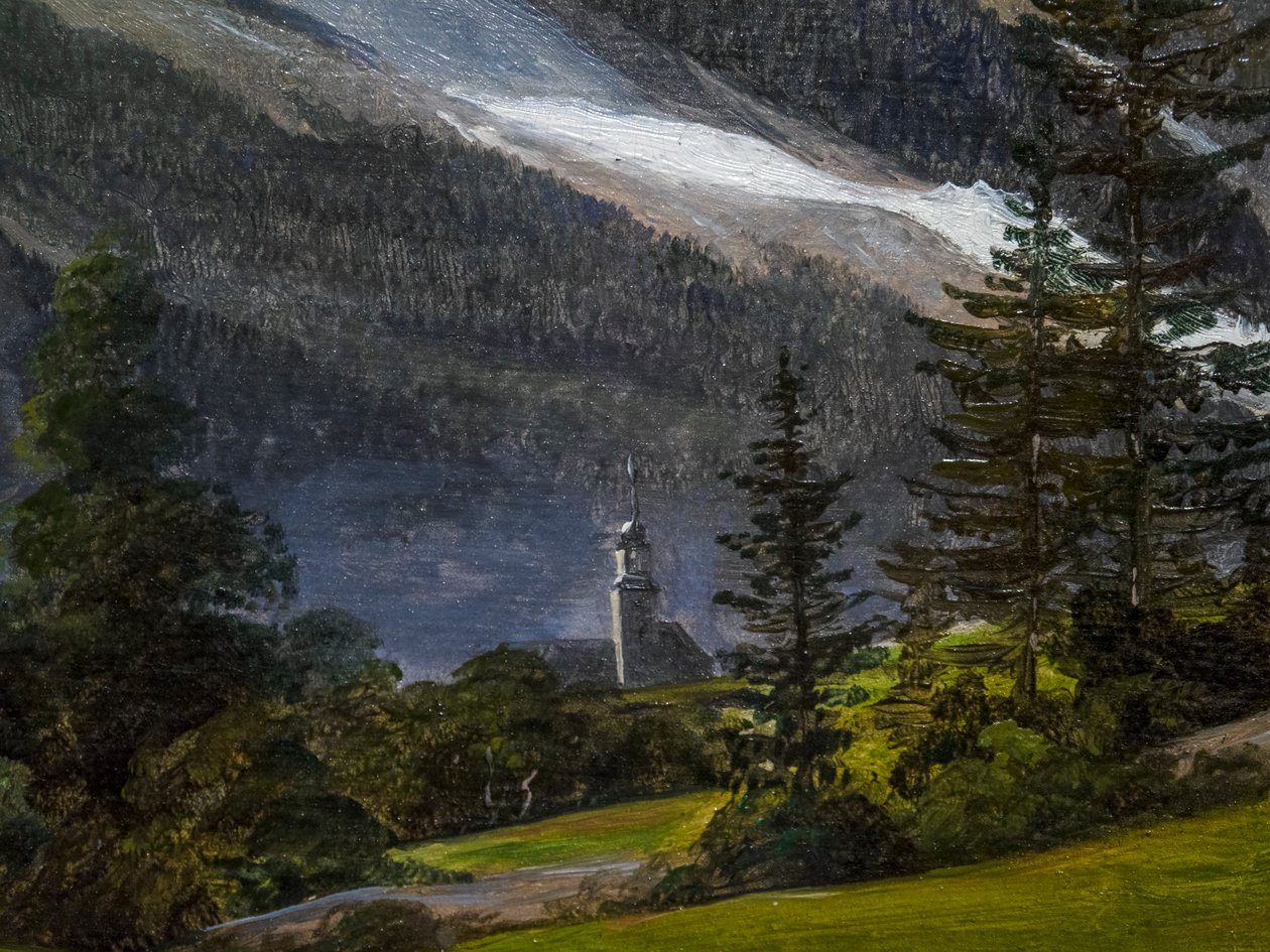 Uitzicht op Chamonix en de Mont Blanc door Martinus Rorbye