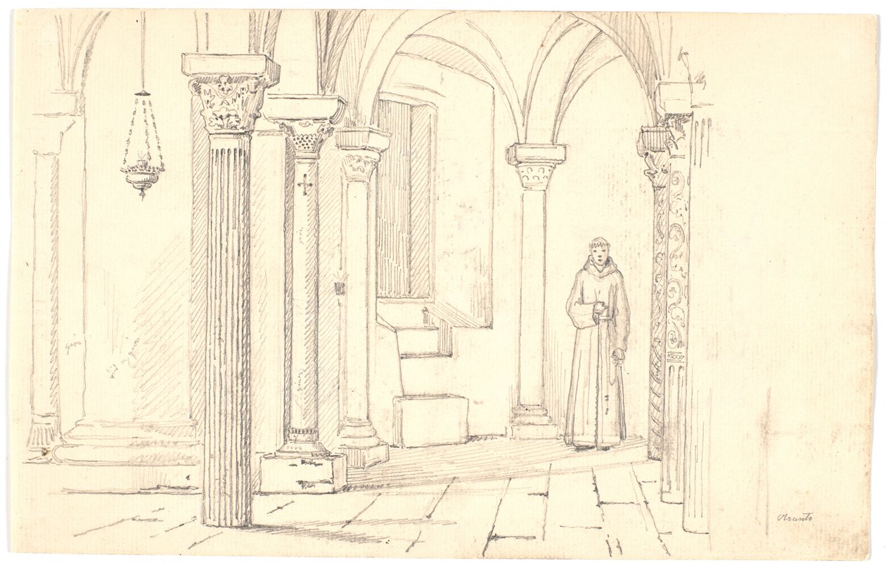 De crypte van de kathedraal, Otranto door Martinus Rørbye