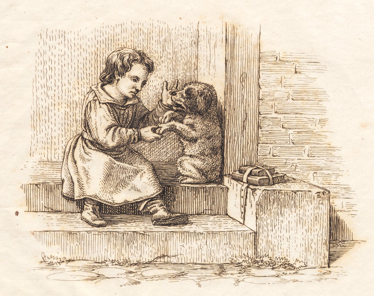 Illustratie voor "Halvhundrede Fabler voor Kinderen" door Hey door Martinus Rørbye